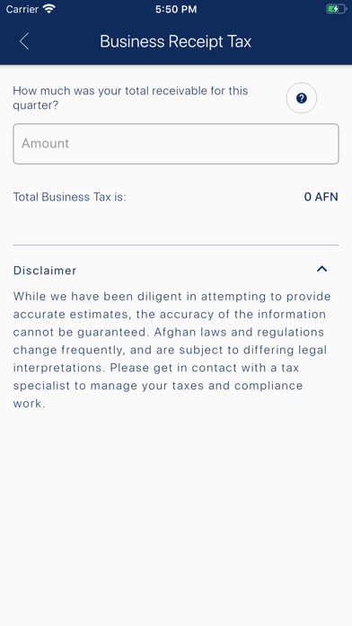 Afghan Tax Calc screenshot 4