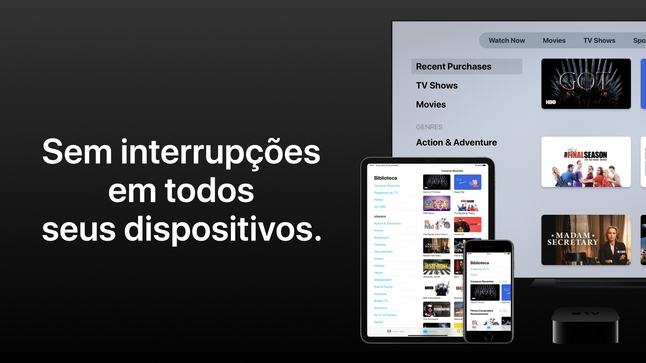 Screenshot do app Apple TV