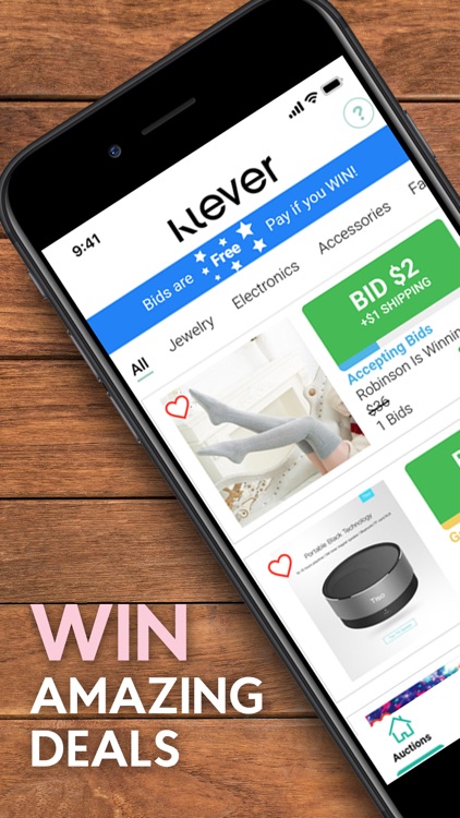 Klever: Live Shopping Auctions