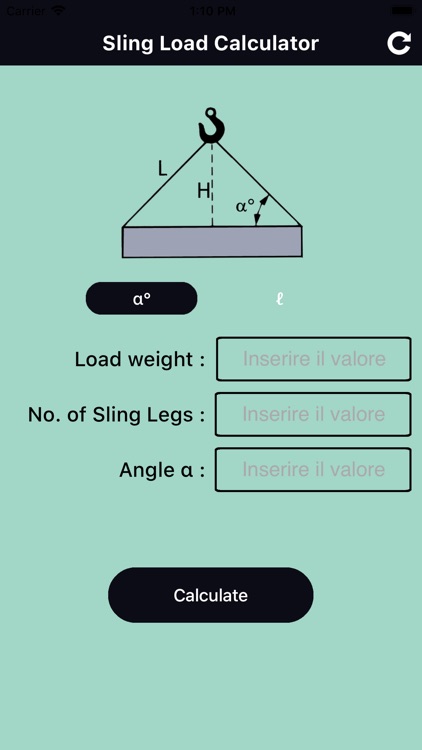 sling angle load calculator