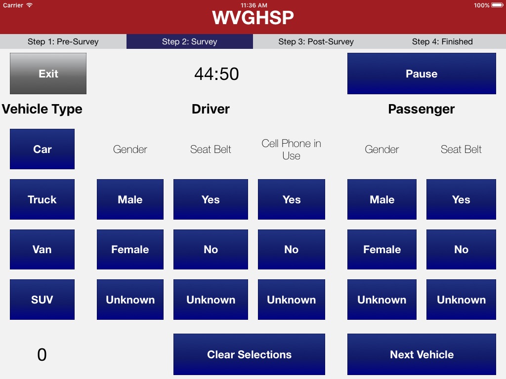 West Virginia Seatbelt Survey screenshot 3