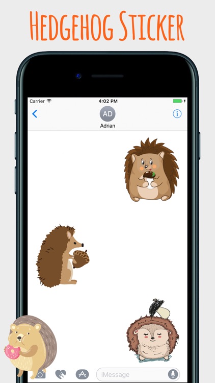 Spiky Hedgehog Stickers screenshot-3