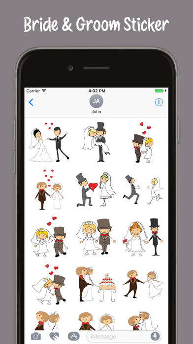 How to cancel & delete Bride Groom Stickers Pack from iphone & ipad 2