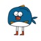 The daze little fish is a well-designed cute cartoon emoticon that makes your iMessage chat more interesting