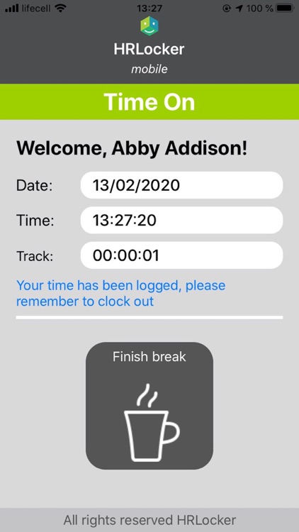 HRLocker Time On App