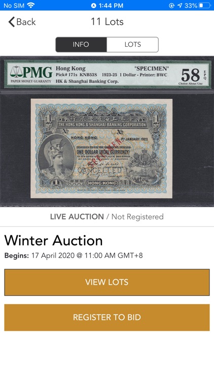 Widecoin Live Auction