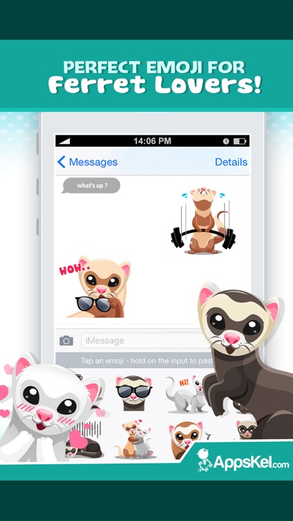 Ferret Pet Emojis Stickers App screenshot-0