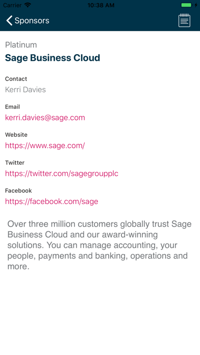 Sage Events Live screenshot 4