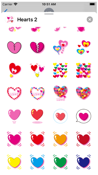 Hearts 2 Stickers screenshot 3