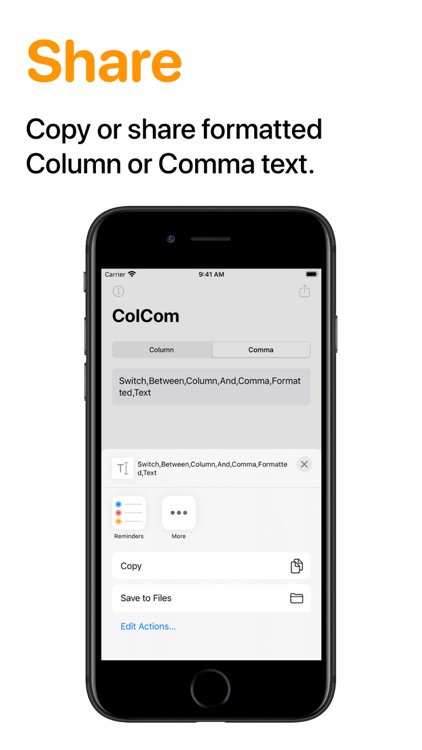 ColCom: Convert Column & Comma