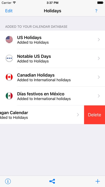 US Holidays - cals with flags screenshot-4