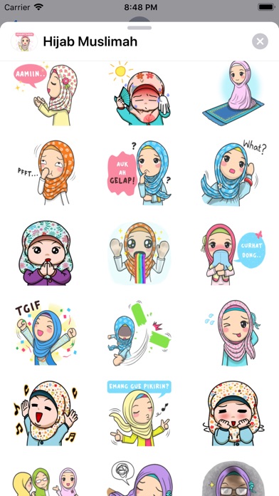 10 Ide Stiker  Iphone Hijab  Aneka Stiker  Keren