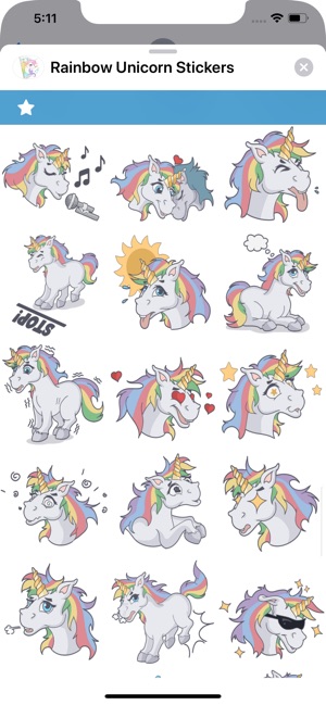 Rainbow Unicorn Stickers(圖8)-速報App