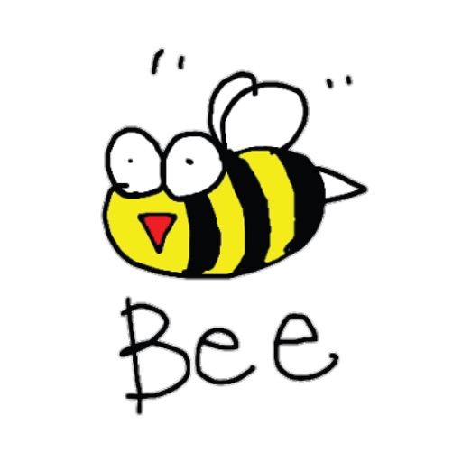 Cute wasp sticker icon