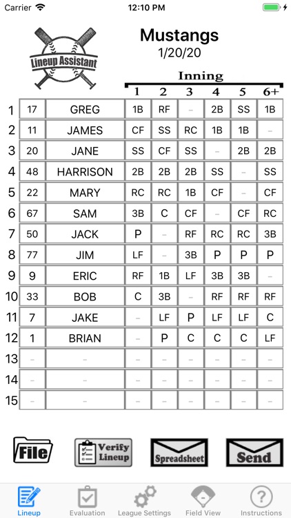 Lineup Assistant