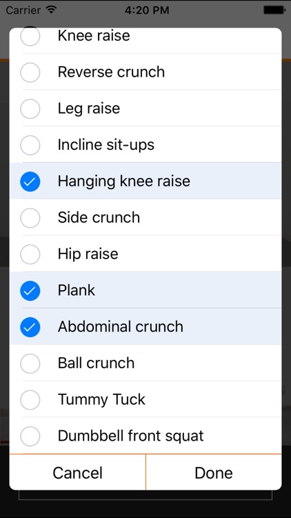 Ab & Core - Custom Workout