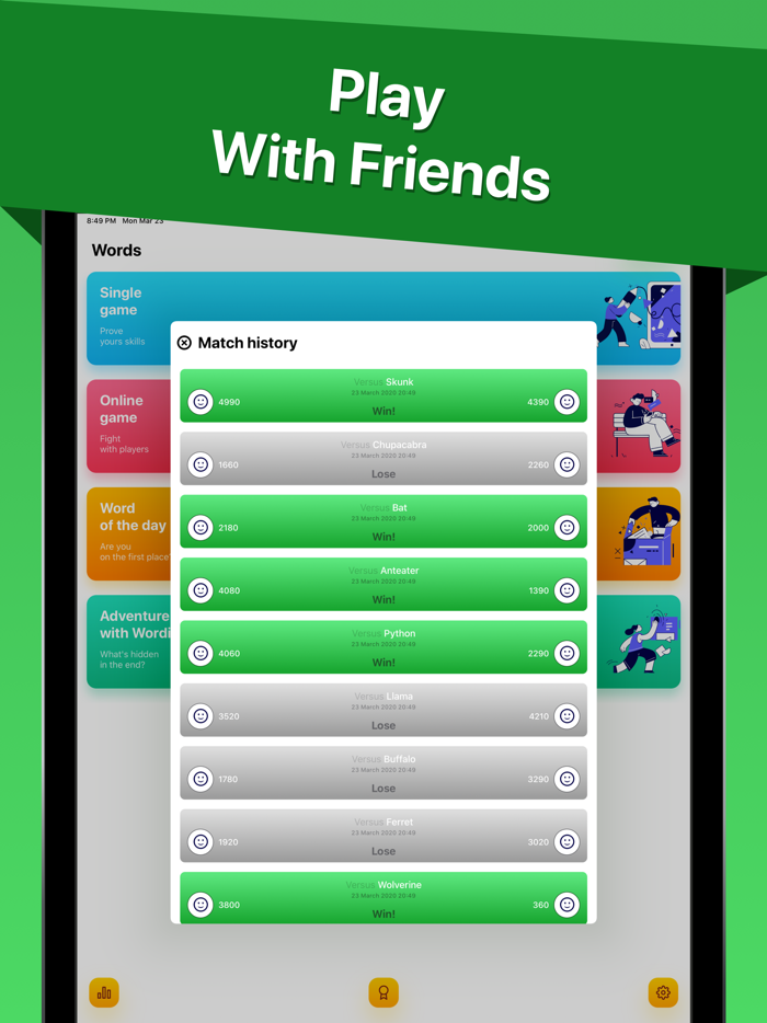 Words adventures with Wordius