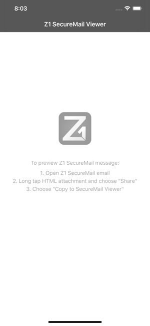 Z1 SecureMail Viewer