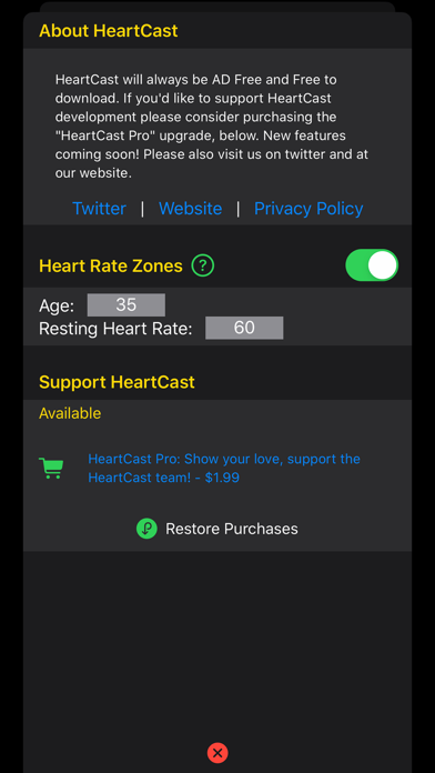 HeartCast: Heart Rate Monitor screenshot 3