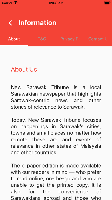 New Sarawak Tribune e-paper screenshot 3