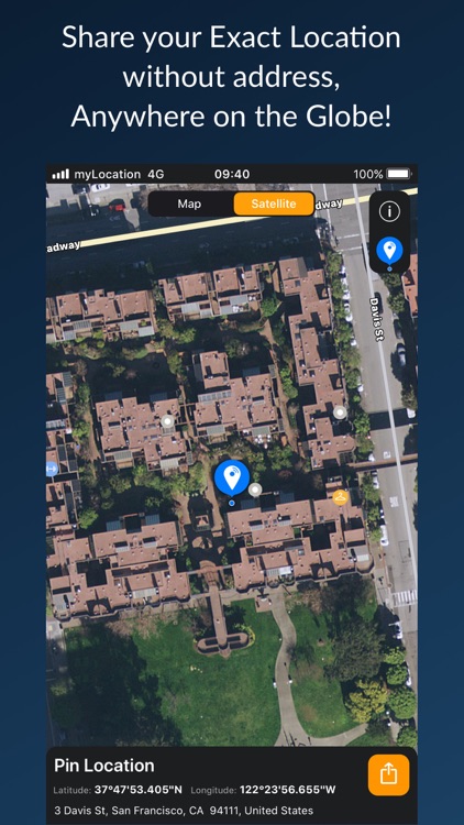 myLocation - Share Coordinates