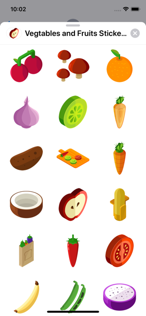 Vegtables and Fruits Stickers