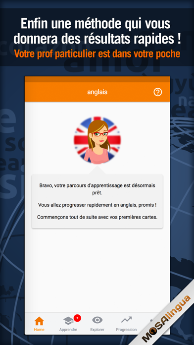 Anglais : apprendre et s'améliorer rapidement avec MosaLingua Screenshot 1