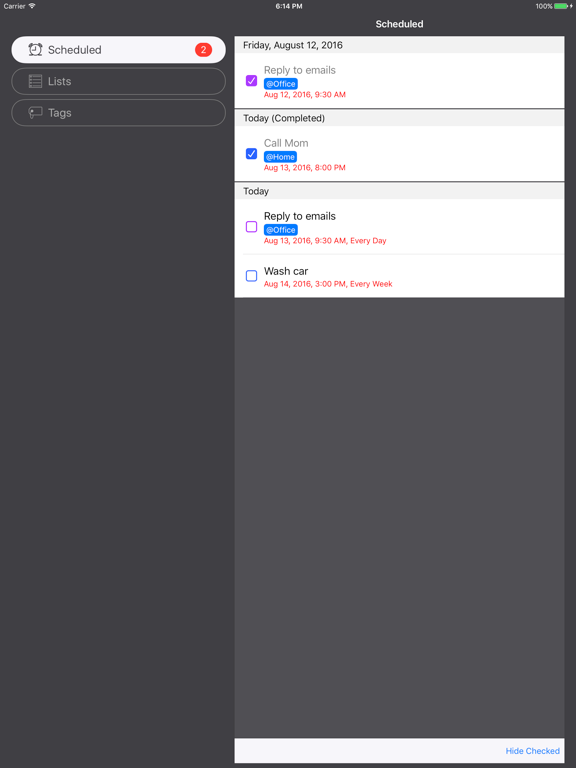 Screenshot #6 pour Tekano - Checklist & Alarm -