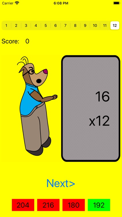 Multiplication Drills Quiz