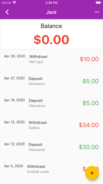 My Allowance screenshot 4