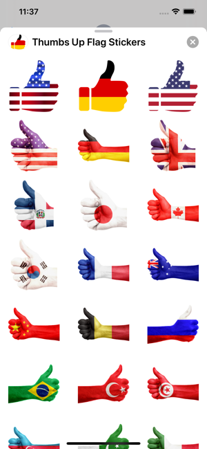 Thumbs Up Flag Stickers(圖2)-速報App