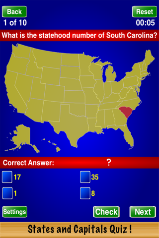 States and Capitals Quiz ! screenshot 4