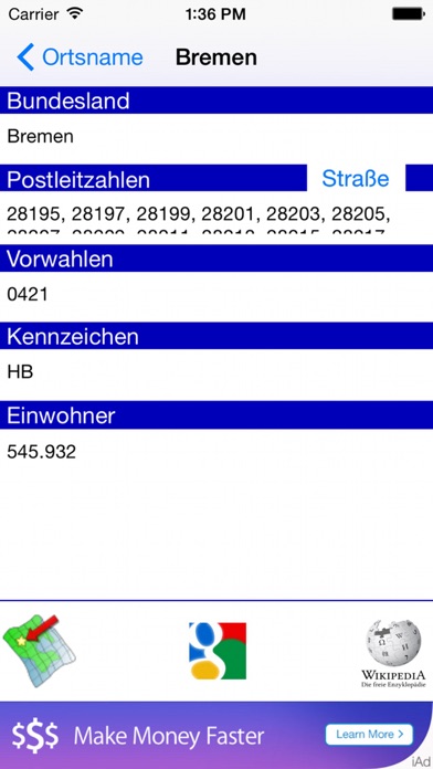 Screenshot #2 pour Ortsdaten Pro