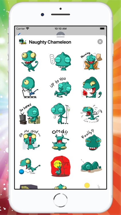Naughty Chameleon Stickers screenshot-1