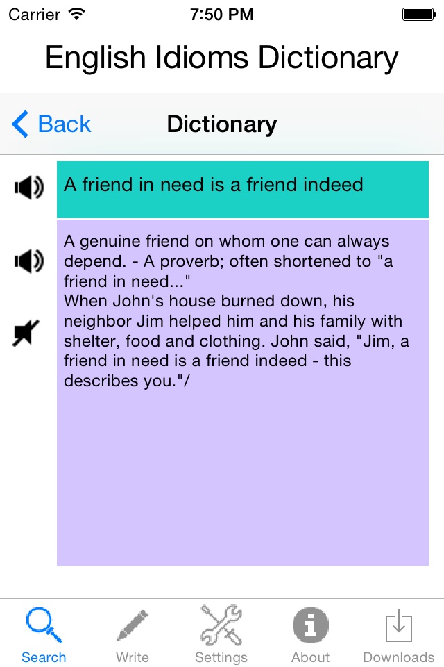 Idioms English Dictionary screenshot 2