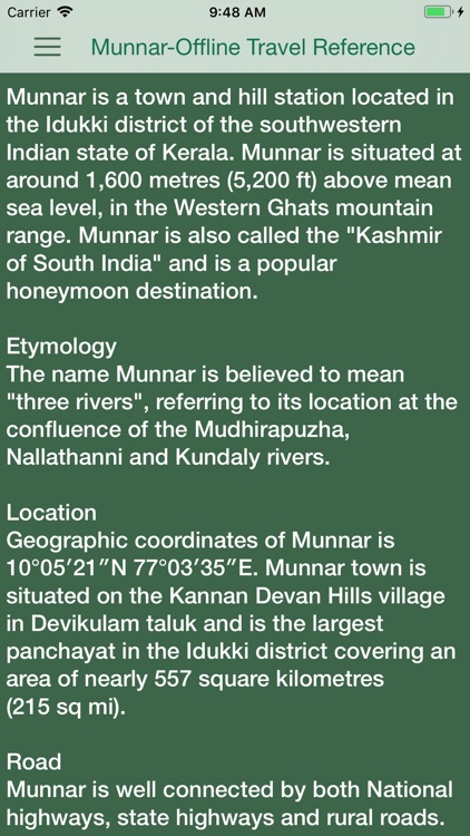 Munnar-Offline Reference