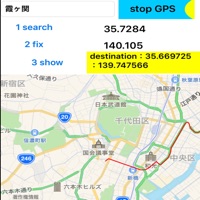 GPS コンパス地図　と２点間地図 pour PC