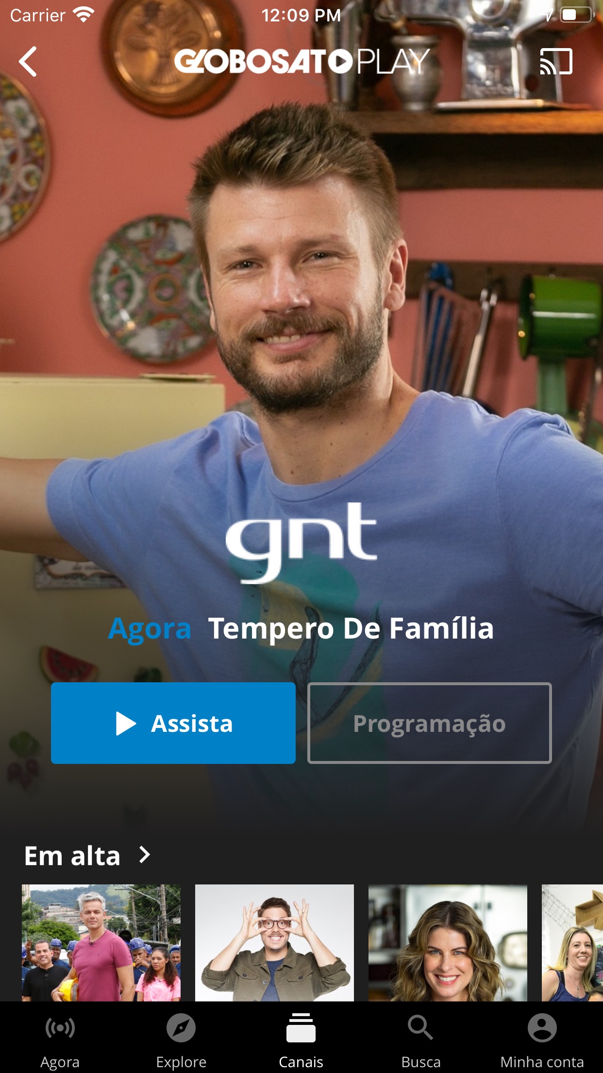 Screenshot do app Globosat Play
