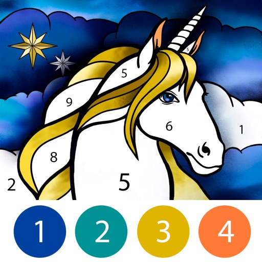 Unicorn Color by Number Book by Olga Bagryanskaya