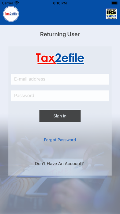 Tax2efile screenshot 2