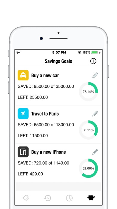 NextCost-Daily Cost,My Savings Screenshots