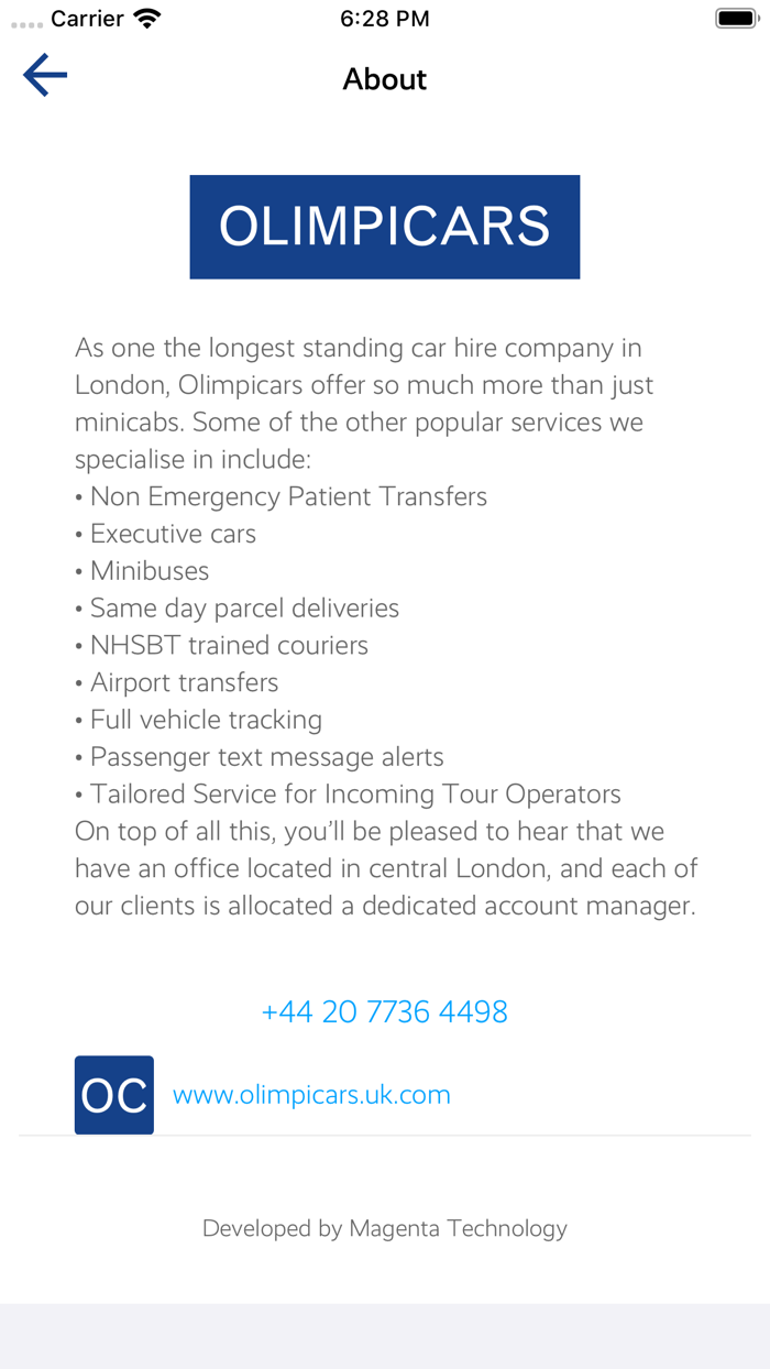 Olimpicars London minicabs