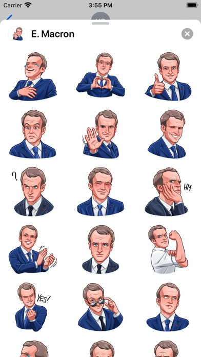 E. Macron Stickers screenshot 2