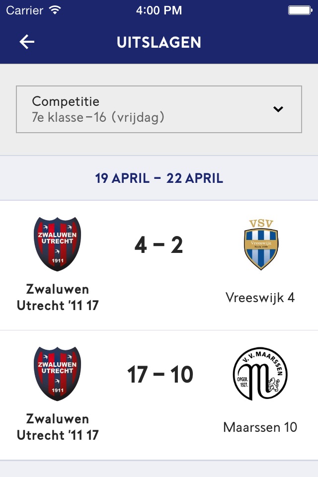 Wedstrijdzaken screenshot 3