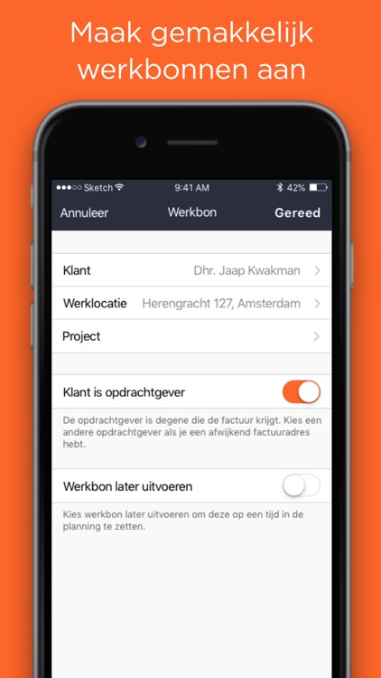 Crafter - Werkbon App