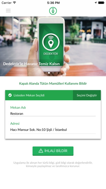 Yeşil Dedektör screenshot-3