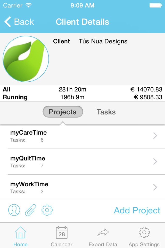 myWorkTimeLite screenshot 2