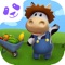 Help Old MilkDonald plant, grow, and harvest fruits and vegetables in Square Panda Farming