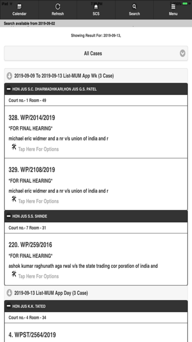 SCS - High Court Causelist screenshot 2