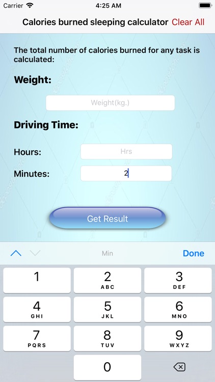 calories burned in driving car screenshot-5